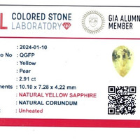 2.91 Ct. Yellow Sapphire from Ceylon (Sri Lanka) Scan Report