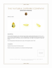 1.44 Ct. Yellow Sapphire from Ceylon (Sri Lanka) Appraisal