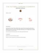 2.45 Ct. Peach Sapphire from Ceylon (Sri Lanka) Appraisal