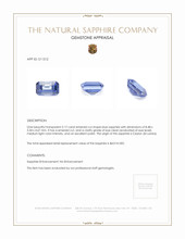 2.17 Ct. Blue Sapphire from Ceylon (Sri Lanka) Appraisal