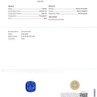 3.94 Ct. Blue Sapphire from Ceylon (Sri Lanka) Scan Report