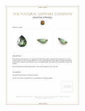 5.12 Ct. Bluish Green Sapphire from Ceylon (Sri Lanka) Appraisal