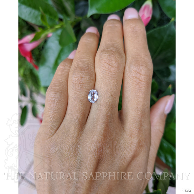 1.25 Ct. White Sapphire from Ceylon (Sri Lanka)