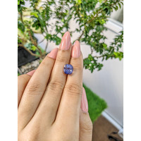 5.45 Ct. Violet Sapphire from Ceylon (Sri Lanka) Life Style
