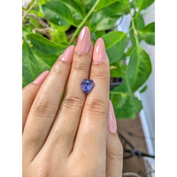 3.29 Ct. Purple Sapphire from Ceylon (Sri Lanka) Life Style