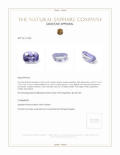 2.84 Ct. Purple Sapphire from Ceylon (Sri Lanka) Appraisal