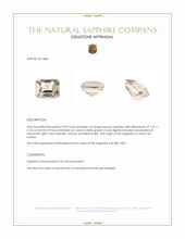 2.09 Ct. Peach Sapphire from Ceylon (Sri Lanka) Appraisal