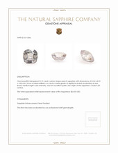 3.12 Ct. Peach Sapphire from Ceylon (Sri Lanka) Appraisal