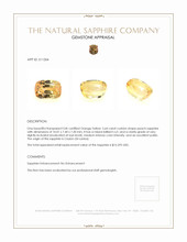 5.64 Ct. Peach Sapphire from Ceylon (Sri Lanka) Appraisal