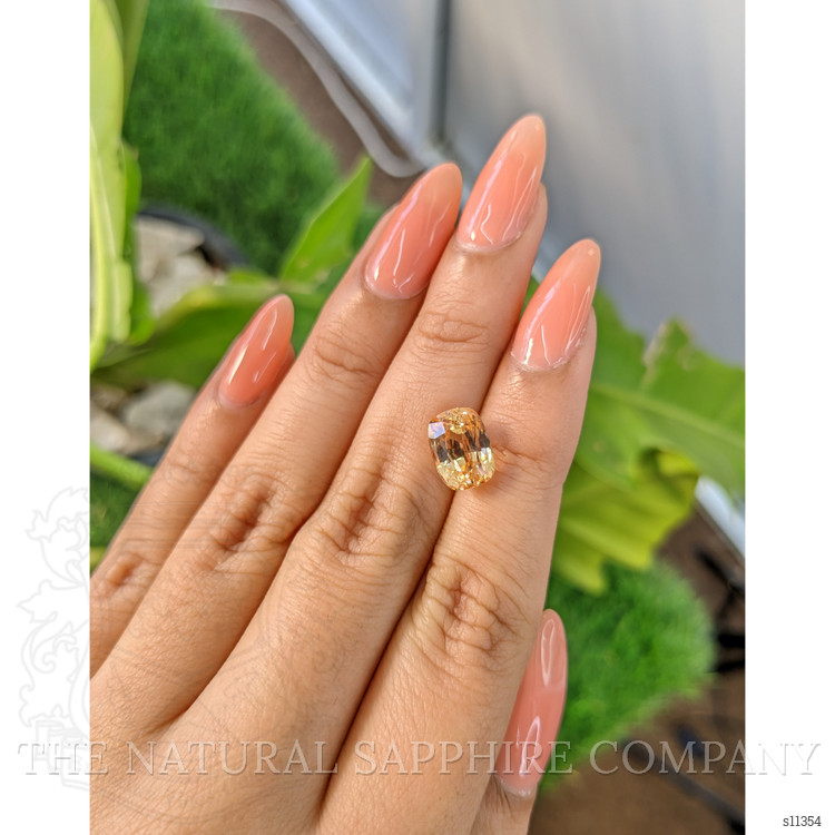 5.64 Ct. Peach Sapphire from Ceylon (Sri Lanka)