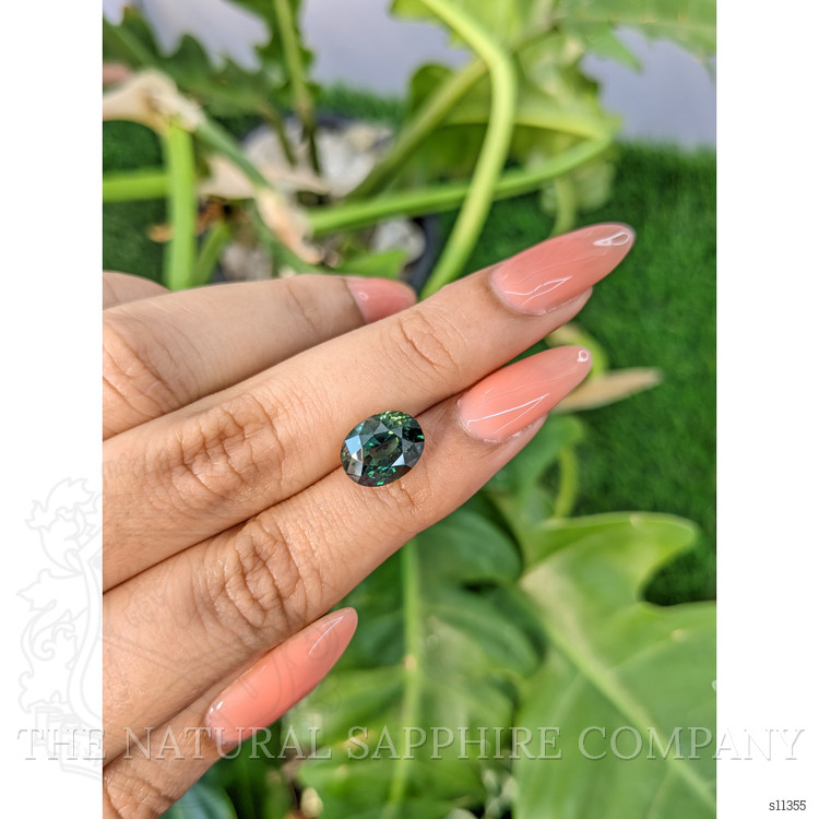 5.46 Ct. Greenish Blue Sapphire from Ceylon (Sri Lanka)