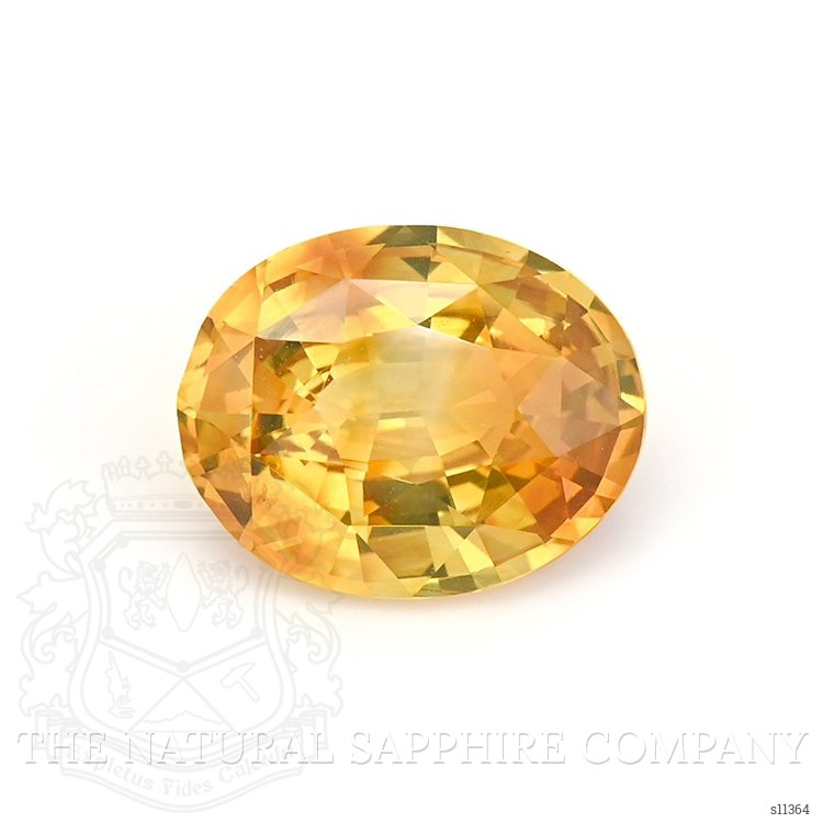 3.58 Ct. Orangish Yellow Sapphire from Ceylon (Sri Lanka)