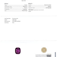 4.50 Ct. Pinkish Purple Sapphire from Ceylon (Sri Lanka) Scan Report