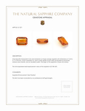 5.26 Ct. Orange Sapphire from Ceylon (Sri Lanka) Appraisal