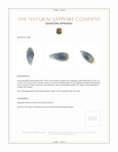 34.81 Ct. Blue Sapphire Crystal from Ceylon (Sri Lanka) Appraisal