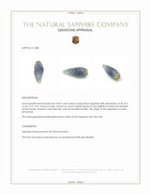 34.81 Ct. Blue Sapphire Crystal from Ceylon (Sri Lanka) Appraisal