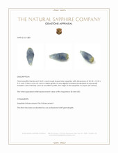 34.81 Ct. Blue Rough Sapphire from Ceylon (Sri Lanka) Appraisal