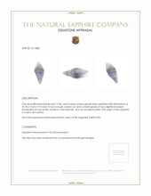 17.86 Ct. Greyish Blue Sapphire Crystal from Ceylon (Sri Lanka) Appraisal