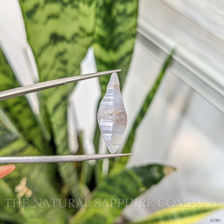 17.86 Ct. Greyish Blue Sapphire Crystal from Ceylon (Sri Lanka)