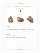 10.45 Ct. Brown Rough Sapphire from Ceylon (Sri Lanka) Appraisal