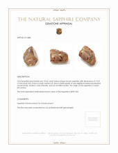 10.45 Ct. Brown Sapphire Crystal from Ceylon (Sri Lanka) Appraisal