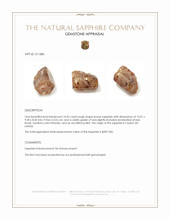 10.45 Ct. Brown Sapphire Crystal from Ceylon (Sri Lanka) Appraisal
