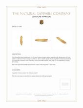 13.78 Ct. Yellow Sapphire Crystal from Ceylon (Sri Lanka) Appraisal