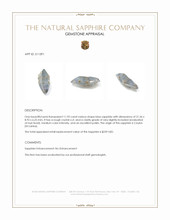 11.93 Ct. Blue Sapphire Crystal from Ceylon (Sri Lanka) Appraisal