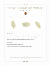 11.02 Ct. Yellow Sapphire Crystal from Ceylon (Sri Lanka) Appraisal