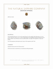 19.29 Ct. Bi Color Rough Sapphire from Ceylon (Sri Lanka) Appraisal