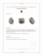 19.29 Ct. Bi Color Sapphire Crystal from Ceylon (Sri Lanka) Appraisal