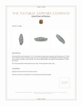 13.12 Ct. Blue Sapphire Crystal from Ceylon (Sri Lanka) Appraisal