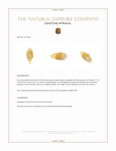 24.98 Ct. Yellow Rough Sapphire from Ceylon (Sri Lanka) Appraisal