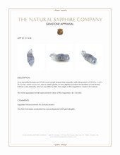 37.45 Ct. Blue Rough Sapphire from Ceylon (Sri Lanka) Appraisal