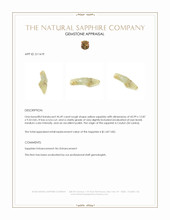 45.49 Ct. Yellow Rough Sapphire from Ceylon (Sri Lanka) Appraisal