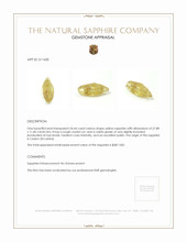 24.44 Ct. Yellow Sapphire Crystal from Ceylon (Sri Lanka) Appraisal