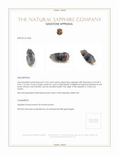 15.24 Ct. Blue Sapphire Crystal from Ceylon (Sri Lanka) Appraisal