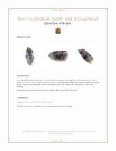 15.24 Ct. Blue Sapphire Crystal from Ceylon (Sri Lanka) Appraisal