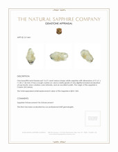 16.57 Ct. White Sapphire Crystal from Ceylon (Sri Lanka) Appraisal