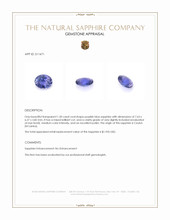 1.50 Ct. Purplish Blue Sapphire from Ceylon (Sri Lanka) Appraisal