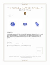 1.69 Ct. Blue Sapphire from Ceylon (Sri Lanka) Appraisal