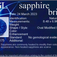 2.64 Ct. Sapphire from Ceylon (Sri Lanka) Scan Report