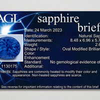 2.64 Ct. Blue Sapphire from Ceylon (Sri Lanka) Scan Report