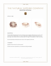 0.79 Ct. Peach Sapphire from Ceylon (Sri Lanka) Appraisal