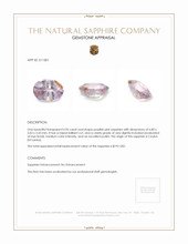 0.96 Ct. Purplish Pink Sapphire from Ceylon (Sri Lanka) Appraisal