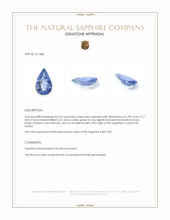 0.46 Ct. Blue Sapphire from Ceylon (Sri Lanka) Appraisal