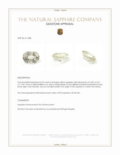 0.69 Ct. Yellow Sapphire from Ceylon (Sri Lanka) Appraisal
