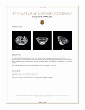 0.66 Ct. White Sapphire from Ceylon (Sri Lanka) Appraisal