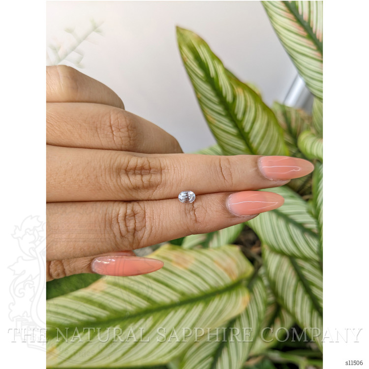 0.66 Ct. White Sapphire from Ceylon (Sri Lanka)