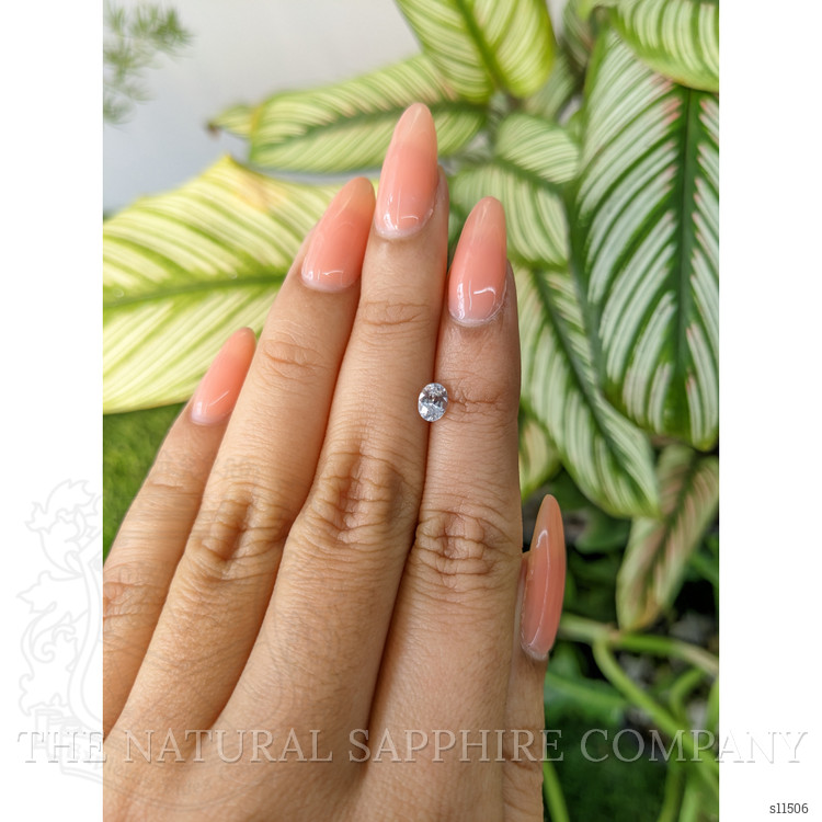 0.66 Ct. White Sapphire from Ceylon (Sri Lanka)